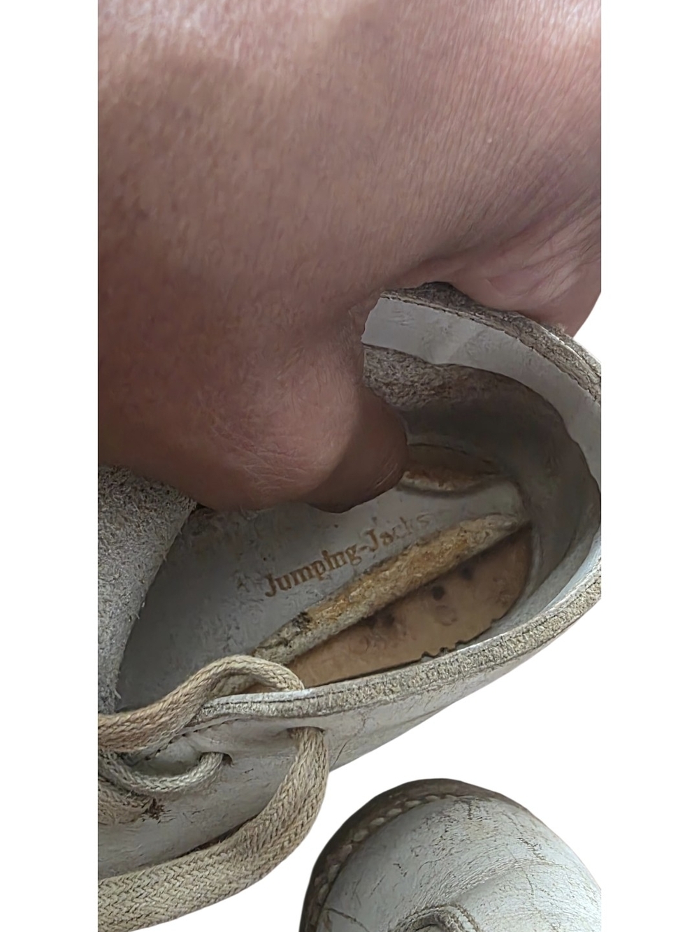 Vintage Baby Shoes Mid Century White Leather Toddler Walker Boots Jumping Jacks - Picture 10 of 16